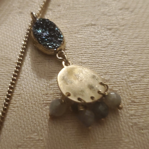 By Romance  blue druzzle style plus necklace Q10 - Picture 8 of 8